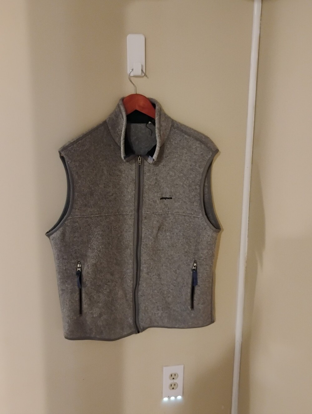 Vintage 2000s Patagonia Mens Fleece Full Zip Gray Vest Sz L